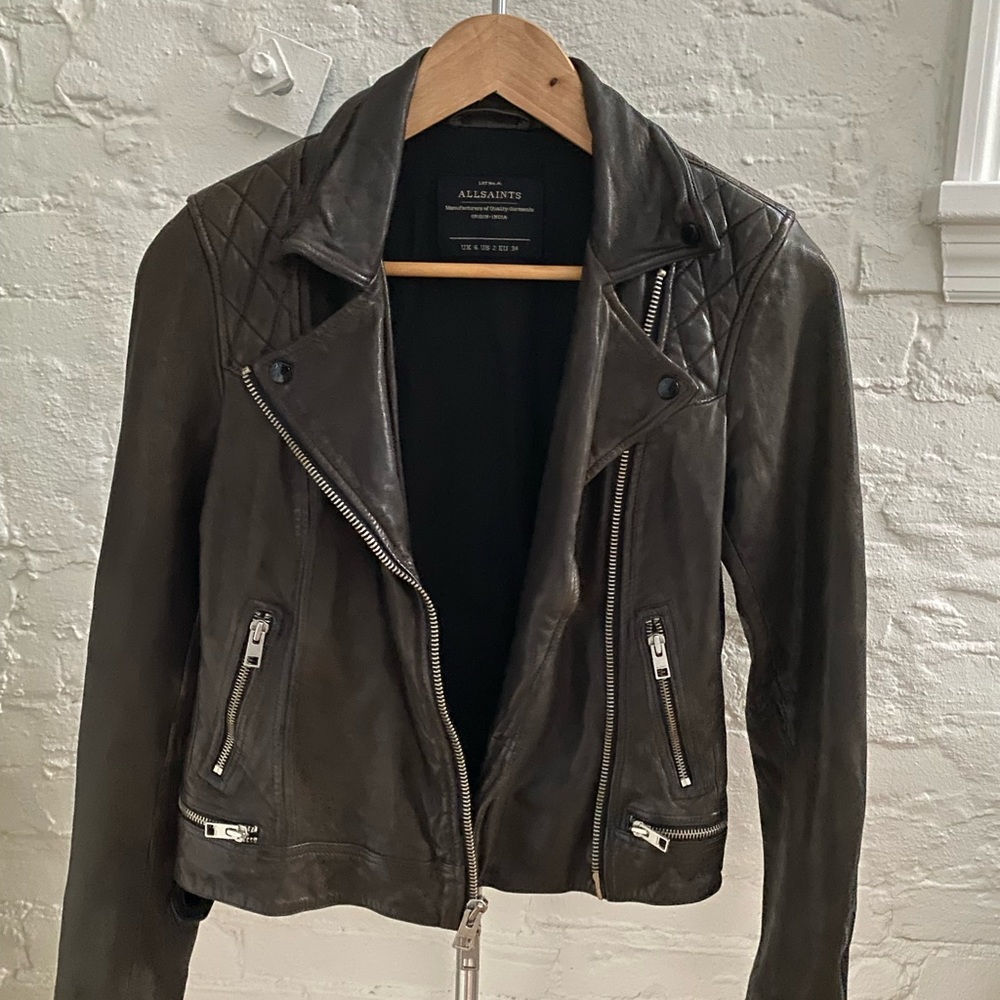 all saints leather motorcycle jacket